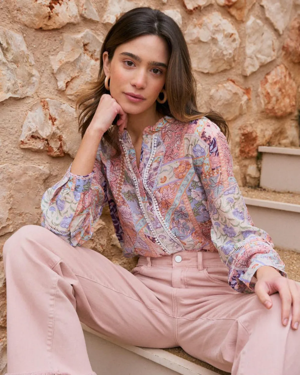 Blusa Estampado Patchwork Tamaris