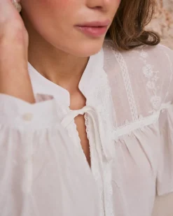 Camisa Bordado Escote Lucinda