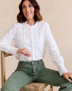 Camisa Bordados Blanco