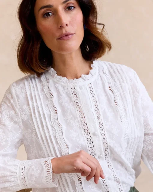 Camisa Bordados Blanco