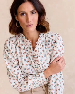 Camisa Flor Crudo