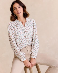 Camisa Flor Crudo