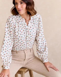 Camisa Flor Crudo