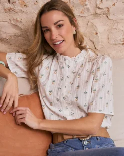 Camisa Flores Manga Daria