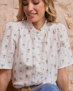 Camisa Flores Manga Daria