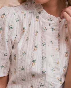 Camisa Flores Manga Daria
