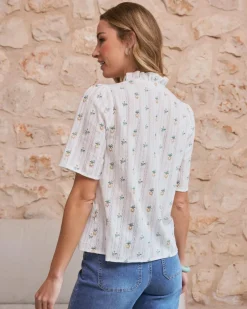 Camisa Flores Manga Daria