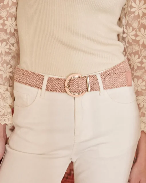 Cinturón Rafia Rosa