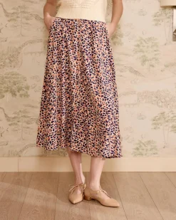 Falda Estampada Con Botones Lita