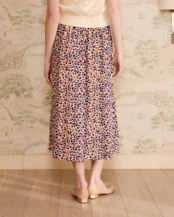 Falda Estampada Con Botones Lita