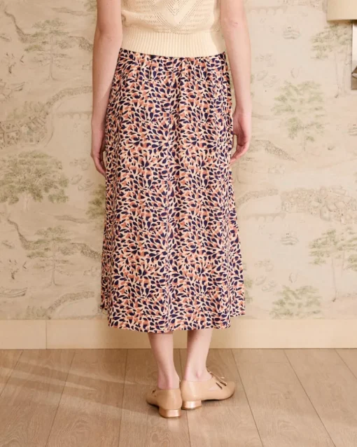 Falda Estampada Con Botones Lita