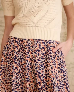 Falda Estampada Con Botones Lita