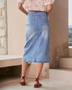 Falda Midi Denim Line