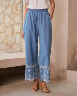 Pantalón Denim Bordado Mara