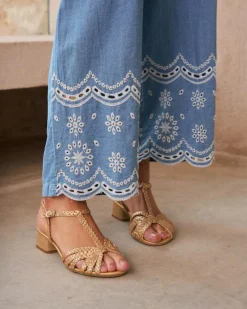Pantalón Denim Bordado Mara