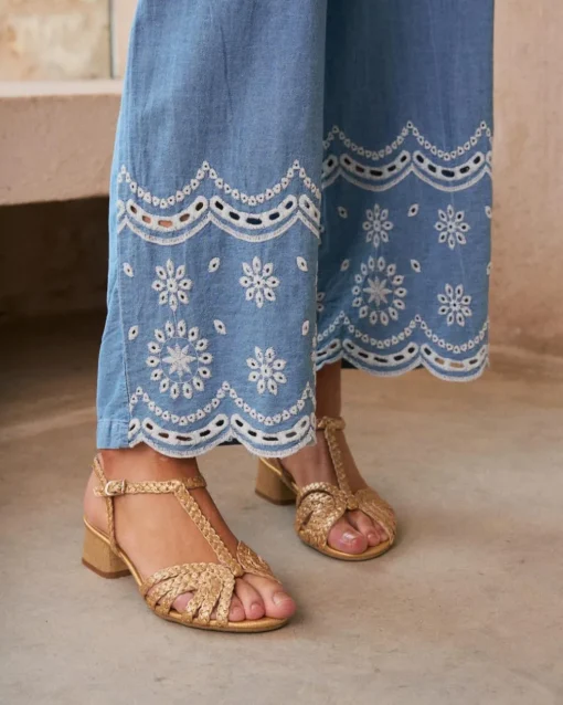 Pantalón Denim Bordado Mara