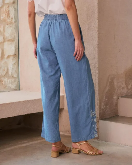 Pantalón Denim Bordado Mara