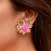 Pendientes Flor Rosa
