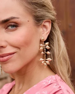 Pendientes Hojas Oro