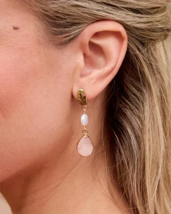 Pendientes Piedra Rosa