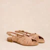 Sandalia Plana Camel