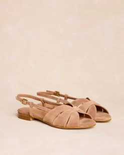 Sandalia Plana Camel
