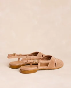 Sandalia Plana Camel