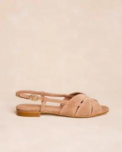 Sandalia Plana Camel