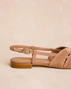 Sandalia Plana Camel