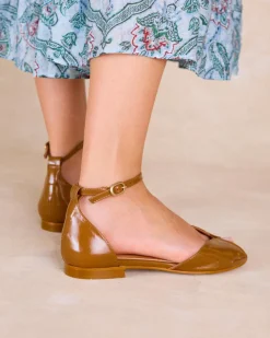 Sandalia Plana Camel