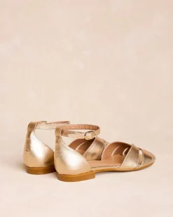 Sandalia Plana Oro