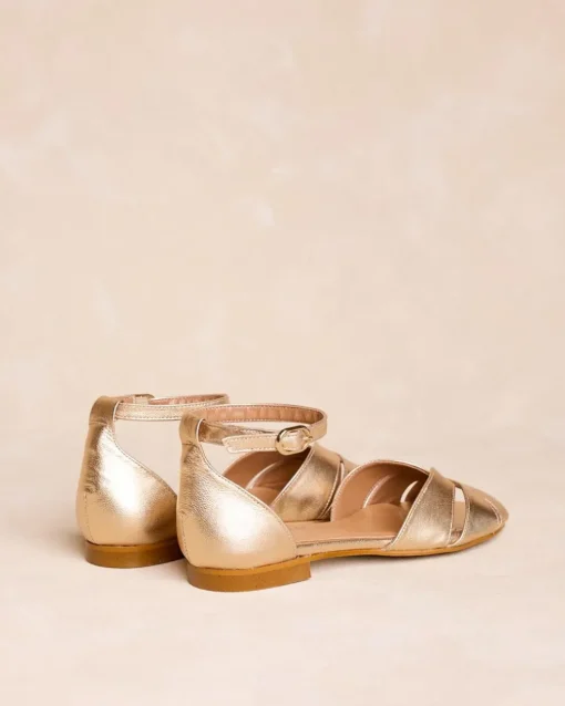 Sandalia Plana Oro