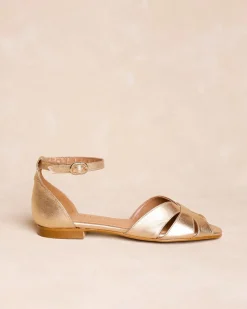 Sandalia Plana Oro