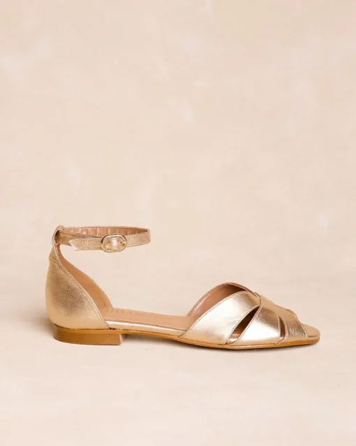 Sandalia Plana Oro