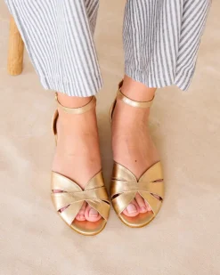 Sandalia Plana Oro