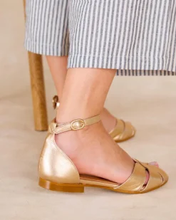 Sandalia Plana Oro