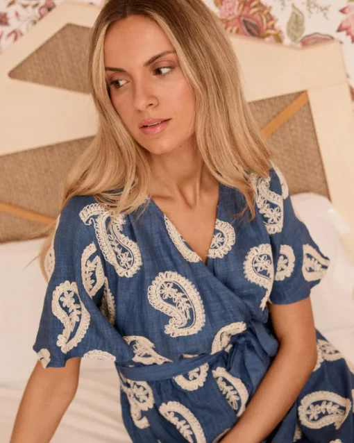 Vestido Bordado Paisley Ilse