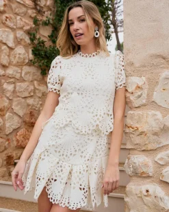 Vestido Corto Calado Ornella