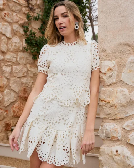 Vestido Corto Calado Ornella